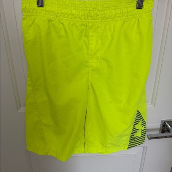 Under Armour Lime Green Athletic Shorts (Youth Large) - Picture 1 of 3